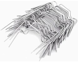 Allecto Plus - 50 stuks beglazing clips voor kas glazen panelen - roestvrij staal - W draad veer - dikke accessoires voor tuinkas