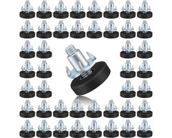 Allecto Plus - 50 stuks Verstelbare Stelvoeten voor Tafel en Stoel - Meubelpoot Kast - 635mm - Inclusief T-Moeren - Nieuwe Meubelpoten Nivelleerders - M6 Schroeven