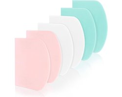 Allecto Plus - 6 stuks bak schrapers set voor deeg en pizza cutter | Plastic voedsel schraper keukengereedschap