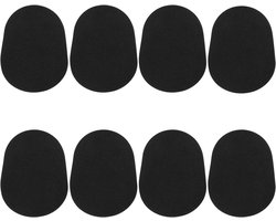 Allecto Plus - 8 Stuks Mondstuk Kussens voor Alt Tenorsaxofoon & Klarinet - Rubberen Patches - Zwart - Bescherming Mondstuk - Muziekinstrument Accessoires