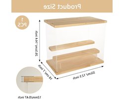 Allecto Plus - Acryl vitrine 32 x 18 x 265 cm plexiglas box transparante showcase met 3 niveaus - opbergdoos voor model verzamelstukken - stevig materiaal