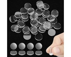 Allecto Plus - Anti-slip pads voor glazen tafelbladen - 50 stuks - Transparante rubberen doppen - Siliconen pads voor fotolijsten en meubels - Keukenkasten - Dikte 2 mm (rond)