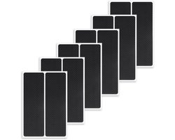 Allecto Plus - Antislippads zelfklevend voor meubels, 12 stuks 14 x 5 cm. Snijbaar, rechthoekig met 5 mm dikte. Geschikt voor meubelpoten, stoelpoten, tafels en banken.