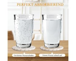 Allecto Plus - Boho onderzetters, glazen - set van 3 - absorberende drankonderzetters - handgemaakt - katoen - eettafel/bar/keuken - minimalistisch - cafe - multifunctioneel.