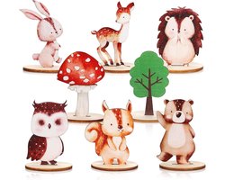 Allecto Plus - Bosdieren Houten Tafel Centerpieces - Babyshower Verjaardagsfeestje - Woondecoratie
