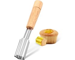 Allecto Plus - Cupcake Uitholler 16cm - Voor het Vullen en Bakken van Cupcakes - Herbruikbare Cupcake Uitsteker met Puncher - Cake Gereedschap voor Keuken Bakken - Koekjes Bakken - Gatrooster Italië Helper sindicoara.