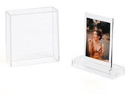 Allecto plus - Desktop Fotolijst voor Mini Foto's in Transparante Houder - Dubbelzijdig - Ideaal voor Mini Fotoprints