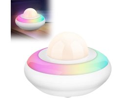 Allecto Plus - Draadloos Oplaadbaar LED-nachtlampje voor Kinderen - Ruimteschip Design - Slaapkamer en Woonkamer Verlichting