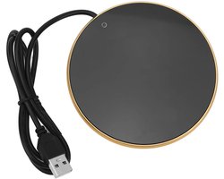 Allecto Plus - Draagbare bekerwarmer met constante temperatuur en Smart Touch Switch - USB Cup Warmer voor kopjes en glazen - Ø103 cm - Goud