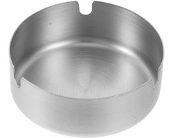 Allecto plus - Draagbare roestvrijstalen asbak voor in de tuin - Op zwaar werk berekend - Gemakkelijk schoon te maken - Nonstick.