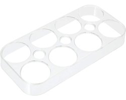 Allecto Plus - Eierhouder voor koelkast: organizer voor 8 eieren, eieropbergdoos voor paaseieren, displayplaat voor keukenkast.