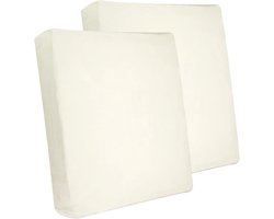 Allecto plus - Elastische bankhoezen 2 stuks voor eenpersoonsbed - Wasbaar - Meubelbescherming - Fauteuil - Wit