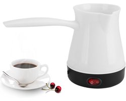 Allecto plus - Elektrische Koffieketel 300 Ml voor Turkse en Arabische Koffie - Waterkoker voor Thee - Witte Ketel voor Warme Dranken