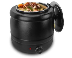 Allecto plus - Elektrische soeppan 400W, roestvrijstalen liner, warmte-isolatie - Soepwarmer voor feestjes, catering, restaurants.