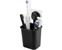 Allecto Plus - Elektrische tandenborstelhouder zelfklevend voor badkamer wandmontage - Organisator voor Oral-B iO Serie Spinbrush Pro 7AM2M - Zwart