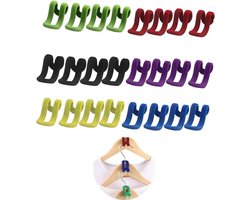 Allecto Plus - Fluwelen hangers - Set van 24 - Anti-slip kledinghanger clips - Garderobe kast - Badkamer organizer