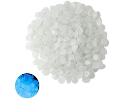 Allecto Plus - Fosforescerende witte kiezelstenen voor decoratie in tuin - Set van 300 stuks met lichtgevende steen