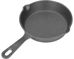 Allecto Plus - Gietijzeren Koekenpan 14CM - Mini Koekenpan - Platte Bodem - Inductie Kachel - Elektrisch Fornuis - Duurzaam en Veelzijdig