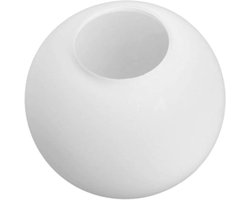 Allecto plus - Glazen Bol Lampenkap Vervanging 18Cm Opaal Wit Glas - Hanglamp Accessoire voor Moderne Verlichting in Midden Eeuwse Stijl
