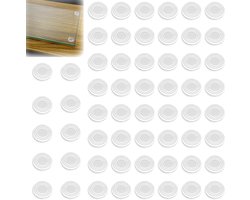 Allecto Plus - Glazen Plaat Zuignappen - Set van 60 Stuks - Rubberen Noppen - Antislip Pads - Tafelonderzetters - Glazen Meubels - Salontafel - Mahonie Meubelen