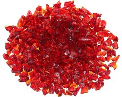Allecto plus - Glazen stenen vuur 6 - 9 mm - Hoge glans - Reflecterend - Open haard - Vuurtafel - Thuis- en tuindecoratie - Vazen - Landschapsarchitectuur - Rood