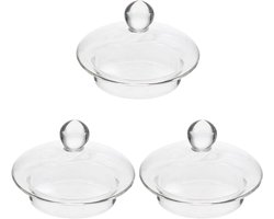 Allecto Plus - Glazen theepot deksel vervanging - 3 stuks - Theeblom - Helder - Theepot accessoire