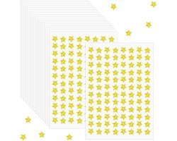Allecto Plus - Gouden Sterstickers | 20 Vellen | 1920 Stuks | Zelfklevend | Mini-beloningstickers voor Leraren | Plankaarten