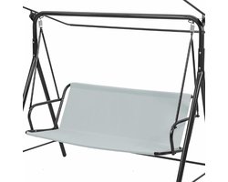 Allecto Plus - Grijze vervangende hoes voor schommelstoel - Waterdicht - Tuin- en binnenstoel hoes - 115 cm x 48 cm x 48 cm - Terras schommelbank kussen - Geschikt voor binnenplaats en balkon