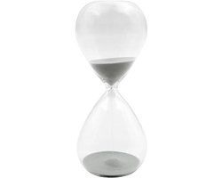 Allecto plus - Grijze zandloper van 10 minuten voor thuis en kantoor met kleurrijke decoratie - Kindertimer en kookwekker - Countdown spel en Kerstmisdecoratie - Bureau-accessoire met heldere maatregelen