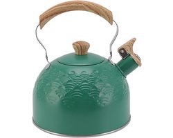 Allecto plus - Groene Fluitketel van Roestvrij Staal voor Thee en Koffie op Kookplaat