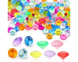 Allecto Plus - Grote edelstenen - 100 stuks - Kinderen - Kleurrijk - Glazen stenen - Decoratieve diamanten - Kristal - Aquaria - Decoratie