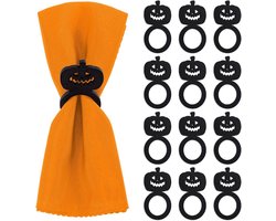 Allecto plus - Handgemaakte Pompoen Servetringen van Hout voor Tafeldecoratie tijdens Halloween en Thanksgiving