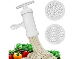 Allecto plus - Handmatige Pasta Maker Noedel Druk Machine Spaghetti Handleiding Keukengereedschap Keukenapparaat (Wit)