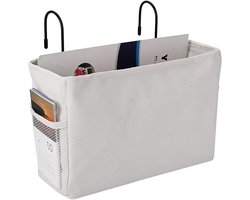 Allecto Plus - Hangend opbergidee - Bed zakje - Studentenkamer - Organizer - Caddy - Bureau - Thuiswerken - School - Slaapzaal - Stapelbed - Wit