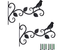 Allecto Plus - Hangmandbeugels voor planten - 30 cm retro tuinhaak - decoratieve plantenbeugels - binnen en buiten - inclusief schroeven - plantenbak - lantaarn - vogelvoederbak - windgong.