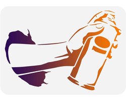 Allecto plus - Herbruikbaar Stencil voor Graffiti Spuitbus - Sjabloon voor Schilderen op Divers Ondergronden - Ideaal voor Papier, Tegels en Meubels - Afmeting 29,7 x 21 cm