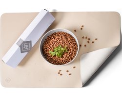 Allecto Plus - Hondenbakonderlegger 60 x 40 cm - Antislip en waterafstotend - Veganistisch leer - Voeronderlegger voor honden - Bakmat met zoekwoorden.