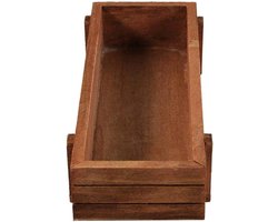 Allecto plus - Houten kist voor plantenbakken en opbergdoos voor kruiden en bloemen, rechthoekig ontwerp voor thuis en tuin, geschikt voor binnen en buiten gebruik