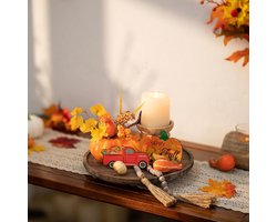 Allecto plus - Houten verhogers voor decoratie: rustieke houten voetstuk standaard set van 2 - boerderij tafel decoratie - dessert standaard - planten stand - bruin 11 inch.
