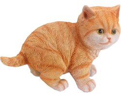 Allecto plus - Kat Standbeelden Decor Ornamenten Beeldje Kunst Decoratie voor Binnen en Buiten Huis - Tuinieren Decoraties met Kitten Sculptuur
