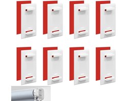Allecto plus - Kleefhouder Klemmfix rolgordijn - Set van 8 stuks