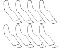 Allecto plus - Klimbuissteunfixeergereedschap voor tuin- en kasplanten - Set van 20 stuks - 20 mm - Zilver - Stalen groente-rellis-draadclip