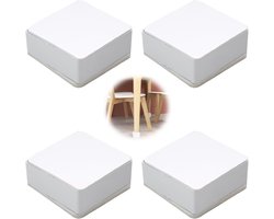 Allecto Plus - Koolstofstaalmeubelverhogingen, 3 cm/6 cm hoog, zelfklevend - Verhogen bed, bank en kasthoogte - Set van 4