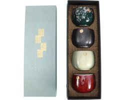 Allecto plus - Kung Fu Theeservies Chinees Keramiek Theekopjes Traditioneel Handgemaakt GeschenkintColor Drinkwaren Klassiek Klein Slim Kitaspx Cupjes Kleurrijk Porselein.