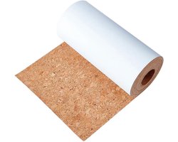 Allecto plus - Kurkrol, 5 meter, natuurlijke kurkpapiervellen, 150mm, planken, laden, keuken, wanddecoratie, onderzetter, 0,5mm dikte.