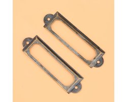 Allecto Plus - Lade-etiketten 20 stuks retro antieke stijlborden voor houten kisten - DIY juwelendoos fotoalbums - Brons - Vintage uitstraling