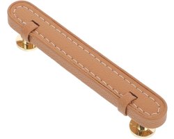 Allecto Plus - Lederen Kastdeurgreep Kledingkasthouder Accessoires Keukenladen - Stijlvol Meubelgreep voor Kasten - Houten Kleerhanger - Duurzaam Kastbeslag