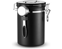 Allecto Plus - Luchtdichte 18 liter koffiepot met datumweergave voor koffiebonen suiker thee - Keukenopslagcontainer