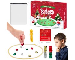 Allecto Plus - Magneetspel Kerstmis - Schaakspel Magneet - Kinderspeelgoed - Familiebijeenkomst - Draagbaar - Magnetisch - Volwassenen Kinderen - Stenen spellen - Kiezelspel