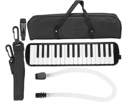 Allecto Plus - Melodica, 32 Toetsen Windinstrument met Mooie Klank en Milieuvriendelijk Materiaal + Tas (Zwart) - Geschikt voor Beginners-Oefeningen